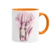 Mug colored orange, ceramic, 330ml
