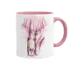 Mug colored pink, ceramic, 330ml
