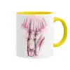 Mug colored yellow, ceramic, 330ml