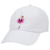 Ballerina watercolor, Καπέλο ενηλίκων Jockey Λευκό (snapback, 5-φύλλο, unisex)