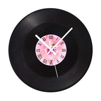 Ballerina watercolor, Ρολόι τοίχου Βινύλιο (30cm)