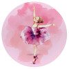 Ballerina watercolor, Mousepad Στρογγυλό 20cm