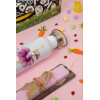Easter Set, SS Metallic water bottle (620ml, stainless steel) & scented flat Easter candle (30cm) (PINK)