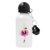Metal water bottle, White, aluminum 500ml