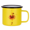 Metallic enamel MATT Yellow cup 360ml