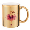 Mug ceramic, gold mirror, 330ml