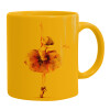 Ceramic coffee mug yellow, 330ml