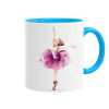 Mug colored light blue, ceramic, 330ml