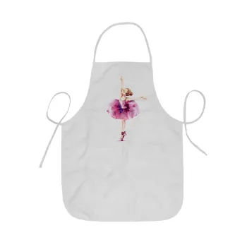 Ballerina watercolor, Ποδιά Σεφ ολόσωμη κοντή  Παιδική (44x62cm)