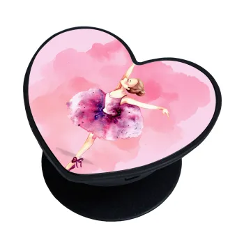 Ballerina watercolor, Phone Holders Stand  καρδιά Μαύρο Βάση Στήριξης Κινητού στο Χέρι