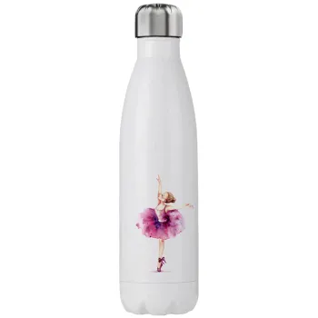 Ballerina watercolor, Μεταλλικό παγούρι θερμός (Stainless steel), διπλού τοιχώματος, 750ml