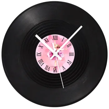 Ballerina watercolor, Ρολόι τοίχου Βινύλιο (30cm)