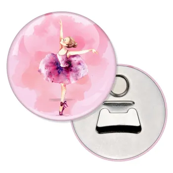 Ballerina watercolor, Μαγνητάκι και ανοιχτήρι μπύρας στρογγυλό διάστασης 5,9cm