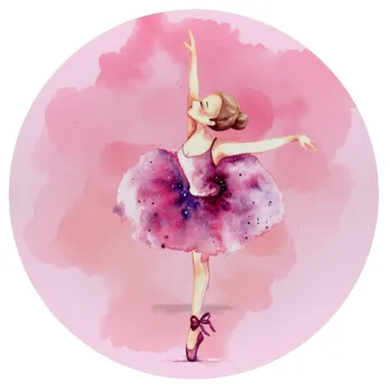 Ballerina watercolor, Mousepad Round 20cm