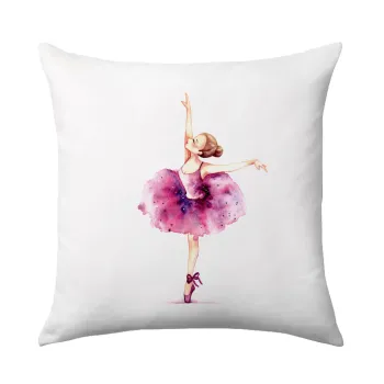 Ballerina watercolor, Sofa cushion 40x40cm includes filling