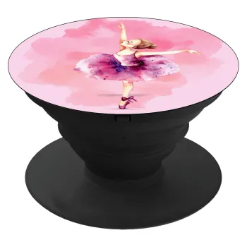 Ballerina watercolor, Phone Holders Stand  Black Hand-held Mobile Phone Holder