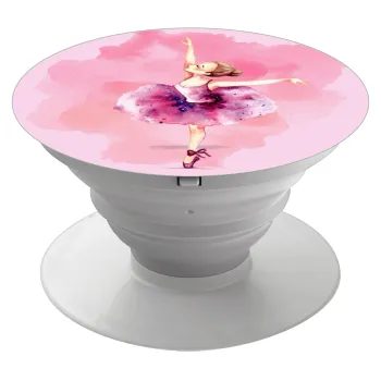 Ballerina watercolor, Phone Holders Stand  White Hand-held Mobile Phone Holder