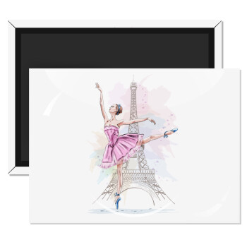 Ballerina in Paris, Ορθογώνιο μαγνητάκι ψυγείου διάστασης 9x6cm