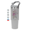 GREY color, 890ml (30oz) stainless Steel Tumbler with Handle