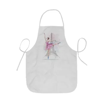 Ballerina in Paris, Ποδιά Σεφ ολόσωμη κοντή  Παιδική (44x62cm)