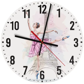 Ballerina in Paris, Ρολόι τοίχου ξύλινο (30cm)