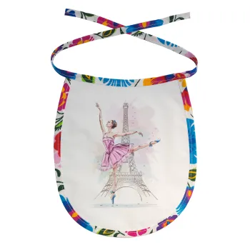 Ballerina in Paris, Σαλιάρα μωρού αλέκιαστη με κορδόνι Χρωματιστή