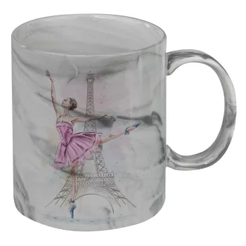 Ballerina in Paris, Κούπα κεραμική, marble style (μάρμαρο), 330ml