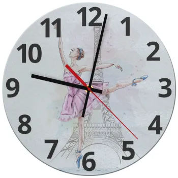 Ballerina in Paris, Ρολόι τοίχου γυάλινο (30cm)