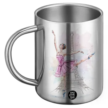 Ballerina in Paris, BIG Mug Stainless steel double wall (450ml)