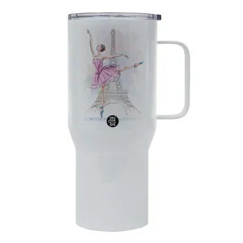 Ballerina in Paris, Tumbler με καπάκι, διπλού τοιχώματος (θερμό) 750L