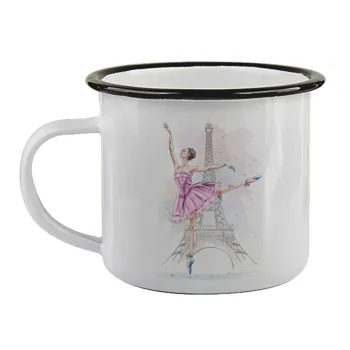 Ballerina in Paris, Κούπα εμαγιέ με μαύρο χείλος 360ml