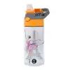 Παιδικό παγούρι θερμό, ανοξείδωτο, με καλαμάκι ασφαλείας, Πορτοκαλί/Γκρι (360ml) BPA-FREE