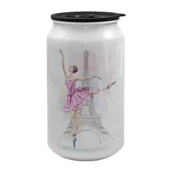 Ballerina in Paris, Κούπα ταξιδιού μεταλλική με καπάκι (tin-can) 500ml