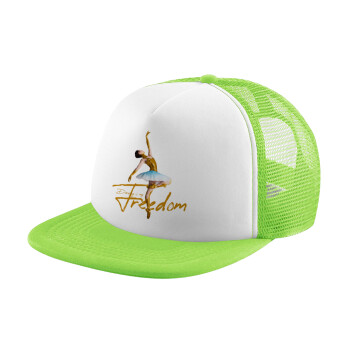 Gold Dancer, Καπέλο Soft Trucker με Δίχτυ Πράσινο/Λευκό