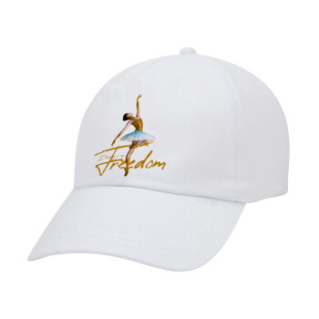 Gold Dancer, Καπέλο Ενηλίκων Baseball Λευκό 5-φύλλο (POLYESTER, ΕΝΗΛΙΚΩΝ, UNISEX, ONE SIZE)