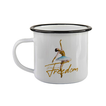 Gold Dancer, Κούπα εμαγιέ με μαύρο χείλος 360ml