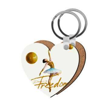 Gold Dancer, Μπρελόκ Ξύλινο καρδιά MDF