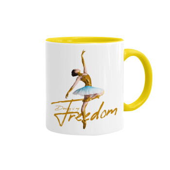 Gold Dancer, Mug colored yellow, ceramic, 330ml