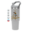 GREY color, 890ml (30oz) stainless Steel Tumbler with Handle