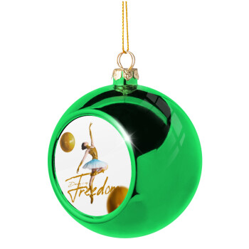 Gold Dancer, Χριστουγεννιάτικη μπάλα δένδρου Πράσινη 8cm
