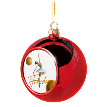 Gold Dancer, Χριστουγεννιάτικη μπάλα δένδρου Κόκκινη 8cm