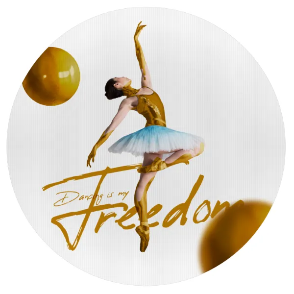 Gold Dancer — Mousepad Στρογγυλό 20cm