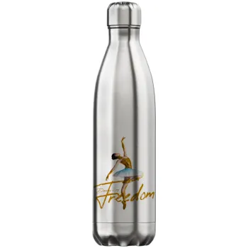 Gold Dancer, Inox (Stainless steel) hot metal mug, double wall, 750ml