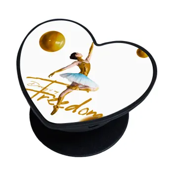 Gold Dancer, Phone Holders Stand  καρδιά Μαύρο Βάση Στήριξης Κινητού στο Χέρι