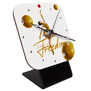 Gold Dancer, Επιτραπέζιο ρολόι ξύλινο με δείκτες (10cm)