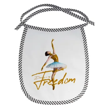 Gold Dancer, Σαλιάρα μωρού αλέκιαστη με κορδόνι Μαύρη