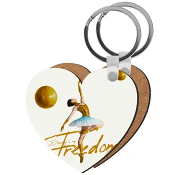 Gold Dancer, Μπρελόκ Ξύλινο καρδιά MDF