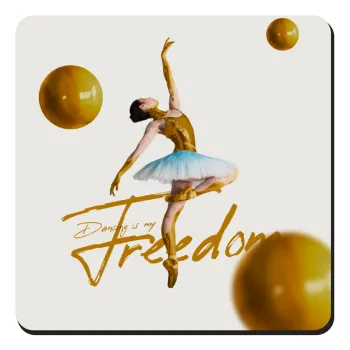 Gold Dancer, Τετράγωνο μαγνητάκι ξύλινο 9x9cm