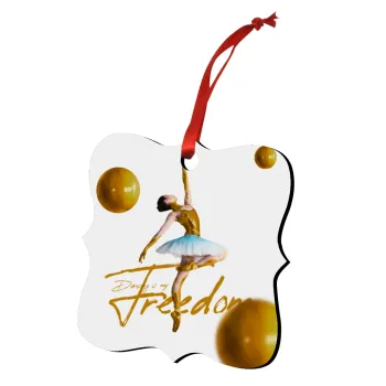 Gold Dancer, Christmas ornament polygon wooden 7.5cm