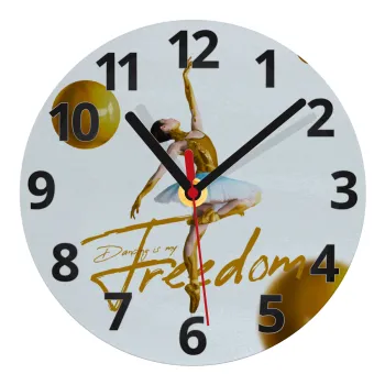 Gold Dancer, Ρολόι τοίχου γυάλινο (20cm)